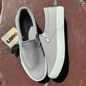 💜 LAMO Soft Grey Canvas Slip Ons 💜